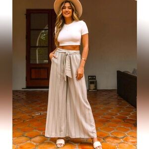 Joshua Tree Wide-Leg Pants | Taupe | Small